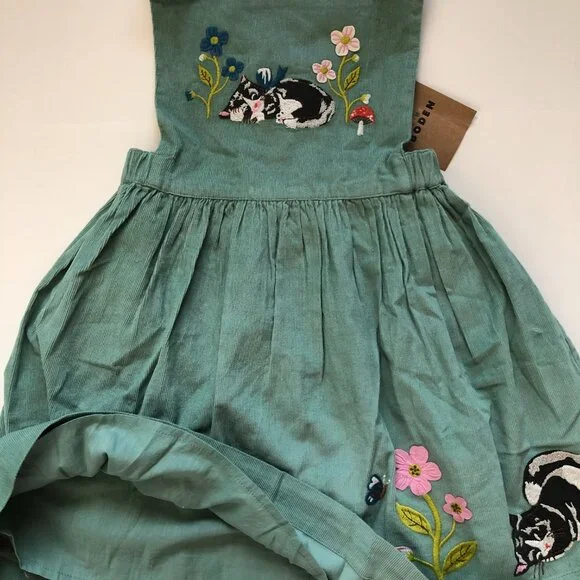 NWT Mini Boden Cats Cord Applique Pinafore - Picture 7 of 8